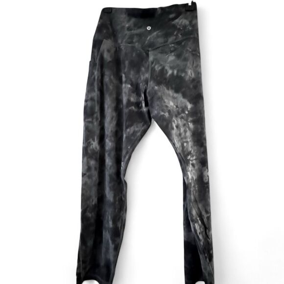 Lululemon Sz 16 Align High Rise Pant with Pockets 25" - Diamond Dye Pitch Grey G - Picture 5 of 10